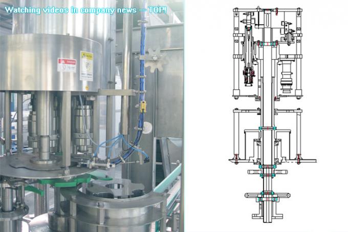 آلات توفير المياه المعبأة في زجاجات توفير الطاقة مع التحكم PLC / الروتاري الحشوة